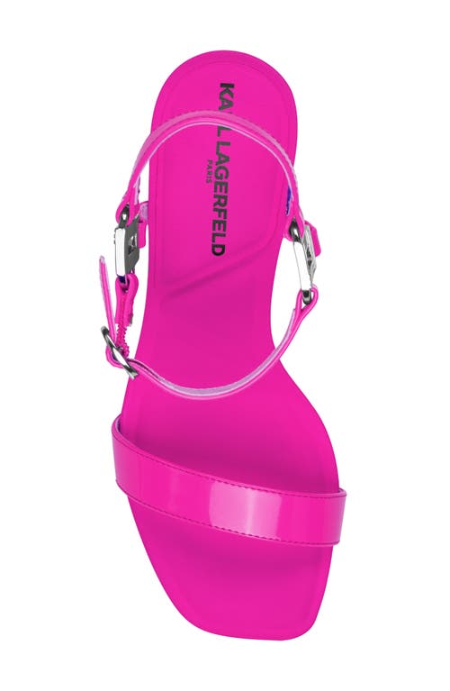 Karl Lagerfeld Paris Cybil Ankle Strap Sandal In Fuchsia