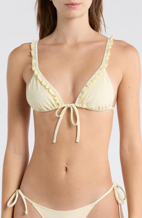 Leora Ruffle Triangle Bikini Top
