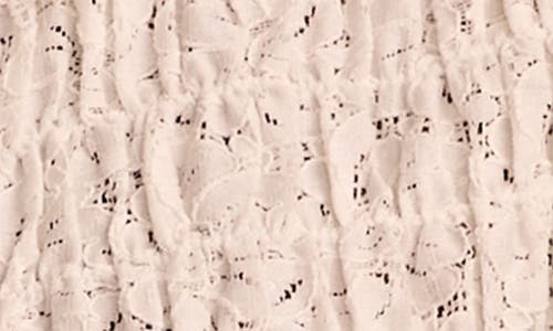 LUCKY BRAND LUCKY BRAND SHORT SLEEVE SMOCKED LACE BUTTON-UP SHIRT 
