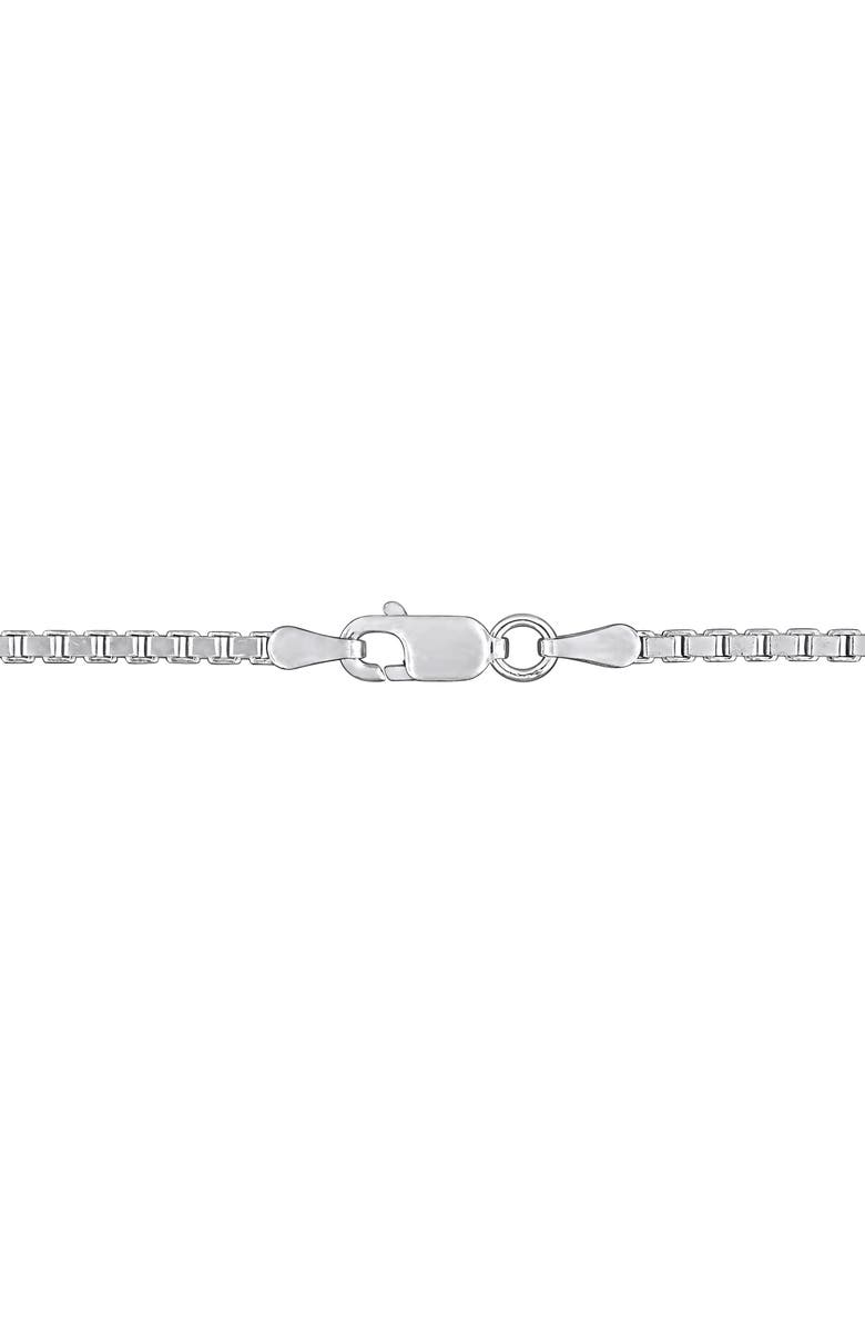 DELMAR Box Link Chain Necklace, 1.90mm, Alternate, color, Silver