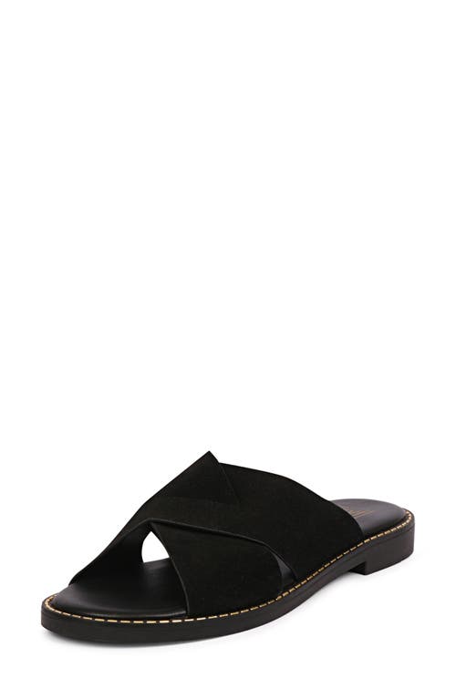 Saint G Blossom Slide Sandal In Black