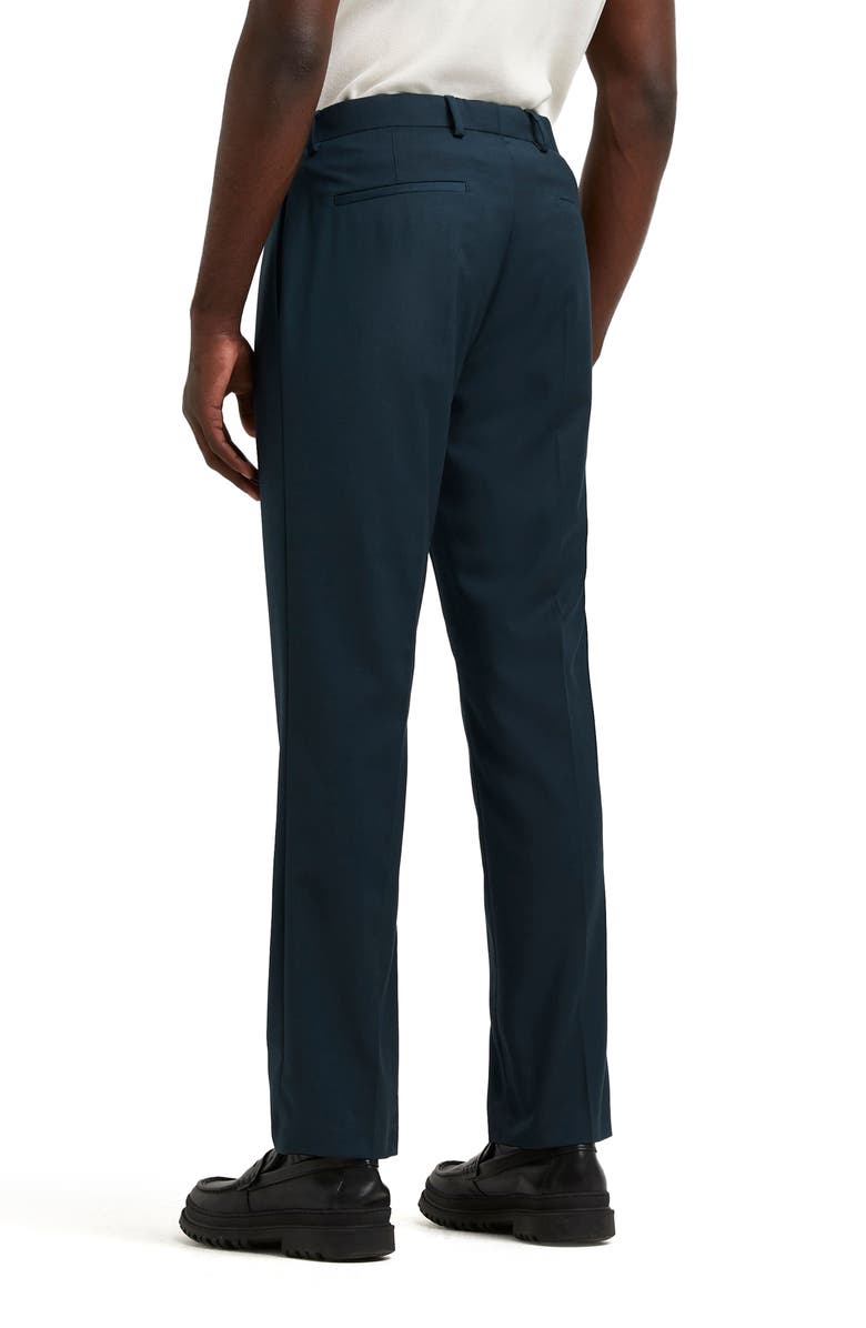 River Island Green Teal Slim Suit Trousers, Alternate, color, 
