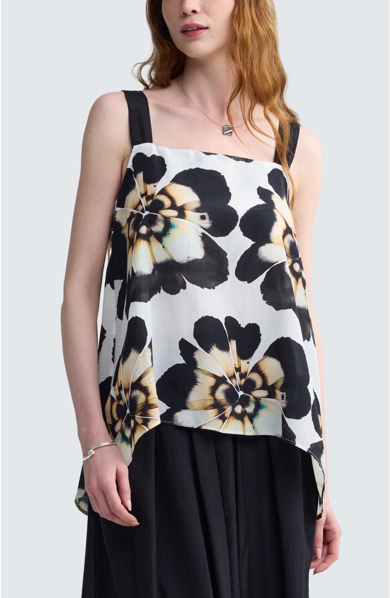 LUUKAA Valina Floral Print Square-Neck Top, Alternate, color,