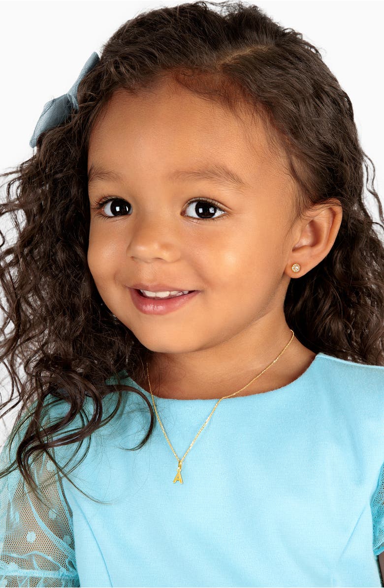 Tiny Blessings 14K Gold Brilliant Halo Studs Screw Back Earrings, Alternate, color, 14K Yellow Gold