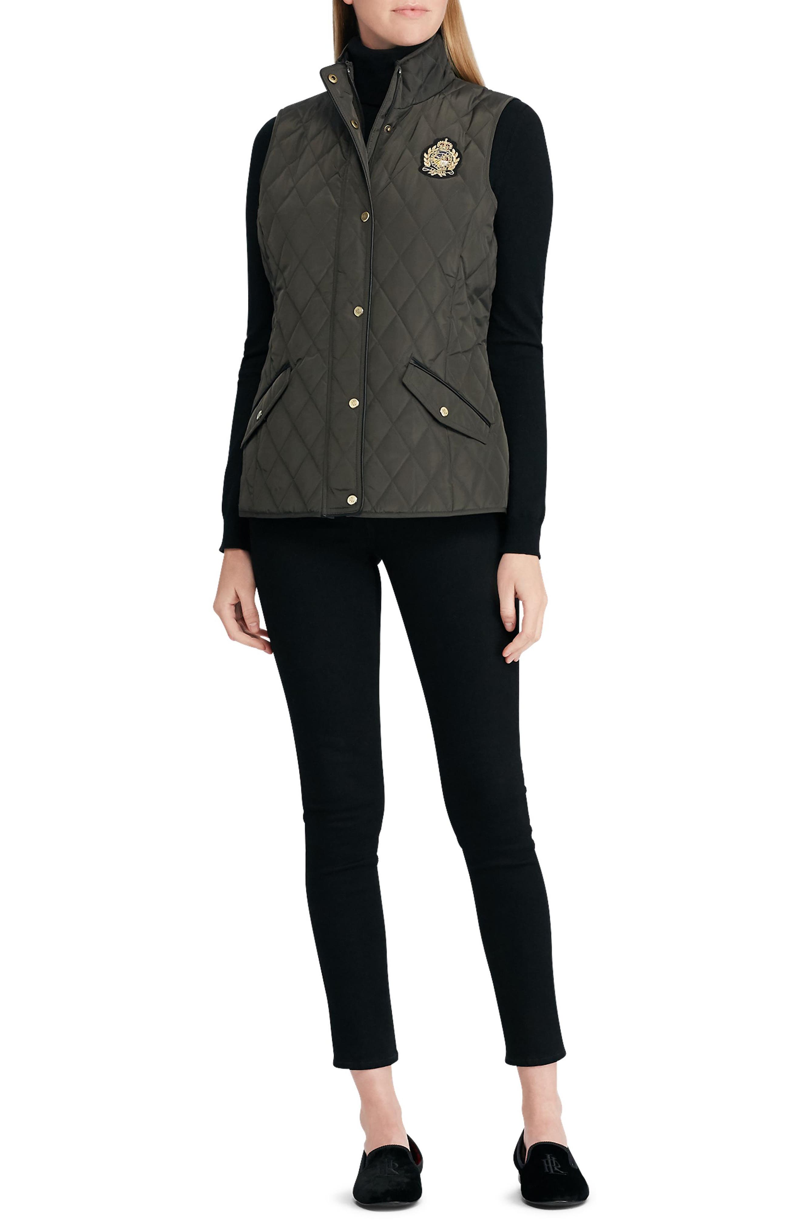 Ralph Lauren LAUREN Lauren Velour Vest Women's Size L /evb009835