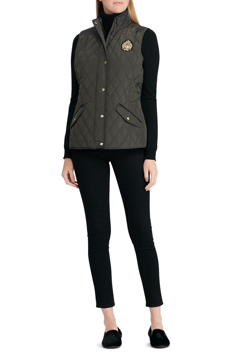 Lauren Ralph Lauren Quilted Crest Vest, Alternate, color, 