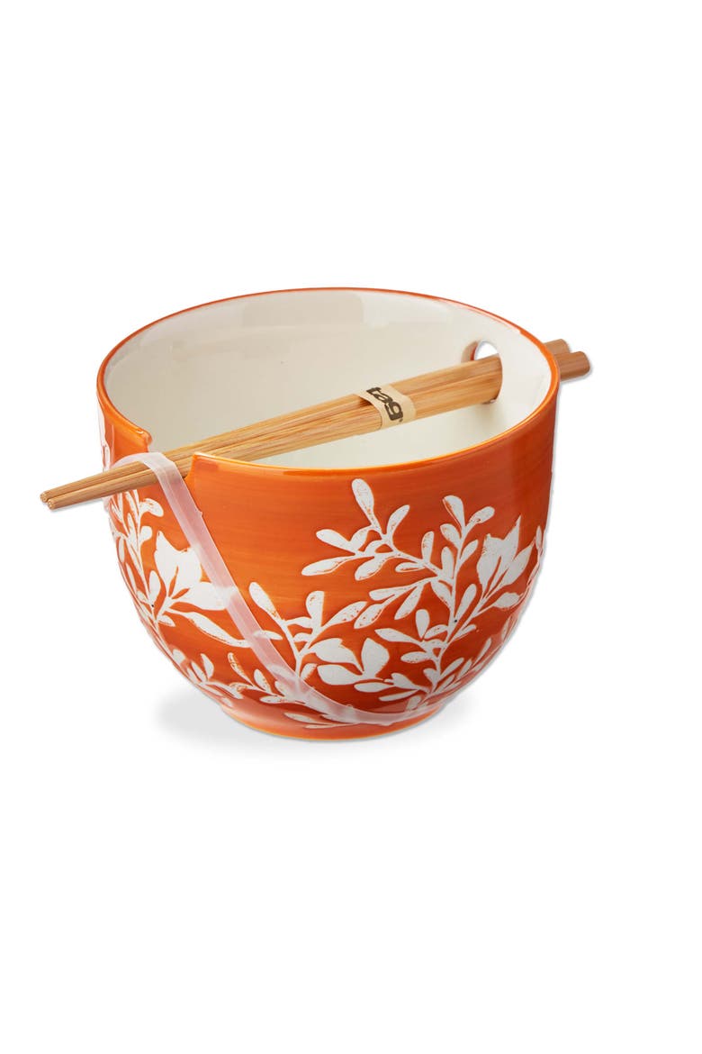 Harvest Noodle Bowl Dishwasher Safe Orange Dining Bowl, Main, color, Orange