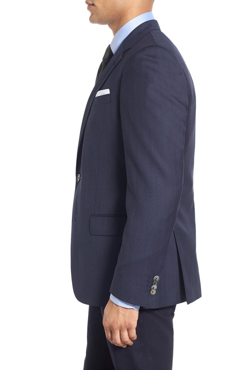 BOSS Hutsons Trim Fit Herringbone Wool Sport Coat, Alternate, color, 
