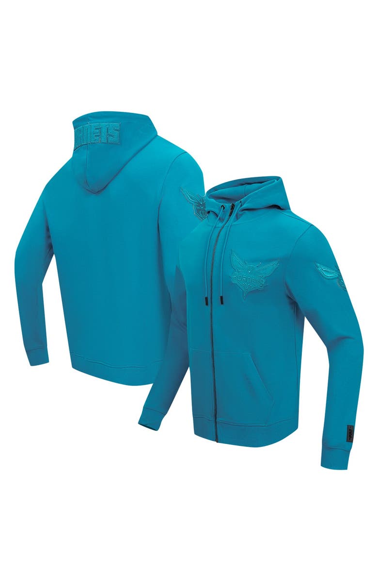 PRO STANDARD Men's Pro Standard Teal Charlotte Hornets Triple Tonal DK Full-Zip Hoodie Jacket, Main, color, Teal