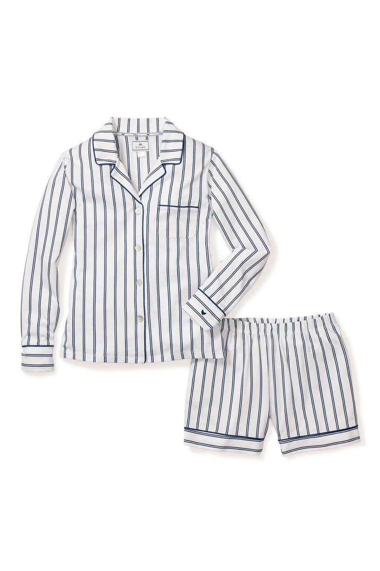 Stripe Pima Cotton Pajamas, Alternate, color, WHITE