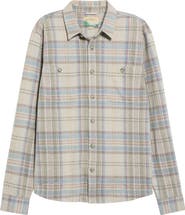 Marine Layer Pacifica Plaid Stretch Twill Button-Up Overshirt
