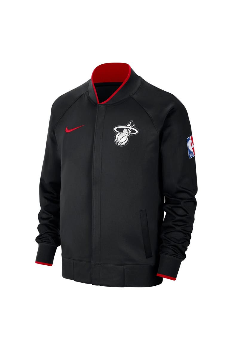 Men's Nike Black Miami Heat 2023/24 City Edition Authentic Showtime Performance Raglan Full-Zip Jacket, Alternate, color, Black