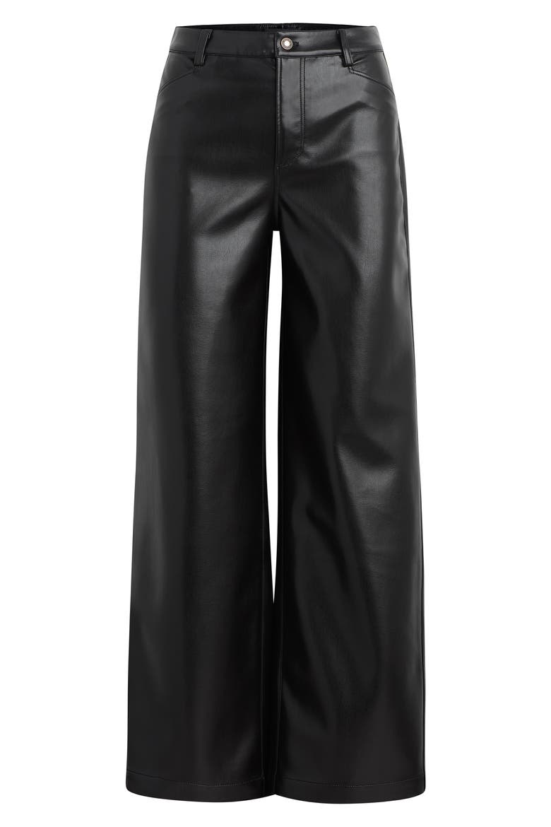 The Mischa Super High Waist Wide Leg Pants, Alternate, color, RAVEN