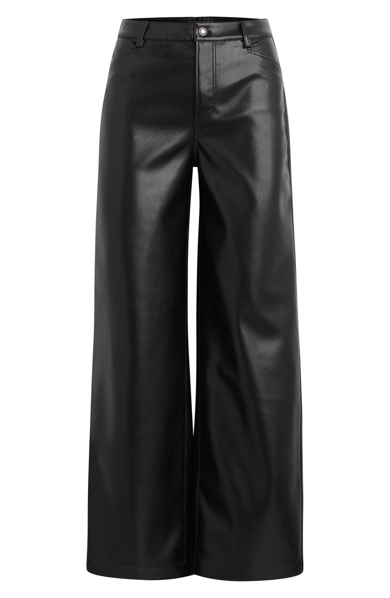 Favorite Daughter The Mischa Super High Waist Wide Leg Pants, Alternate, color, Raven