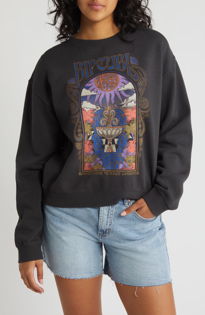 Rip Curl Alchemy Logo Graphic Sweatshirt, Main, color, 