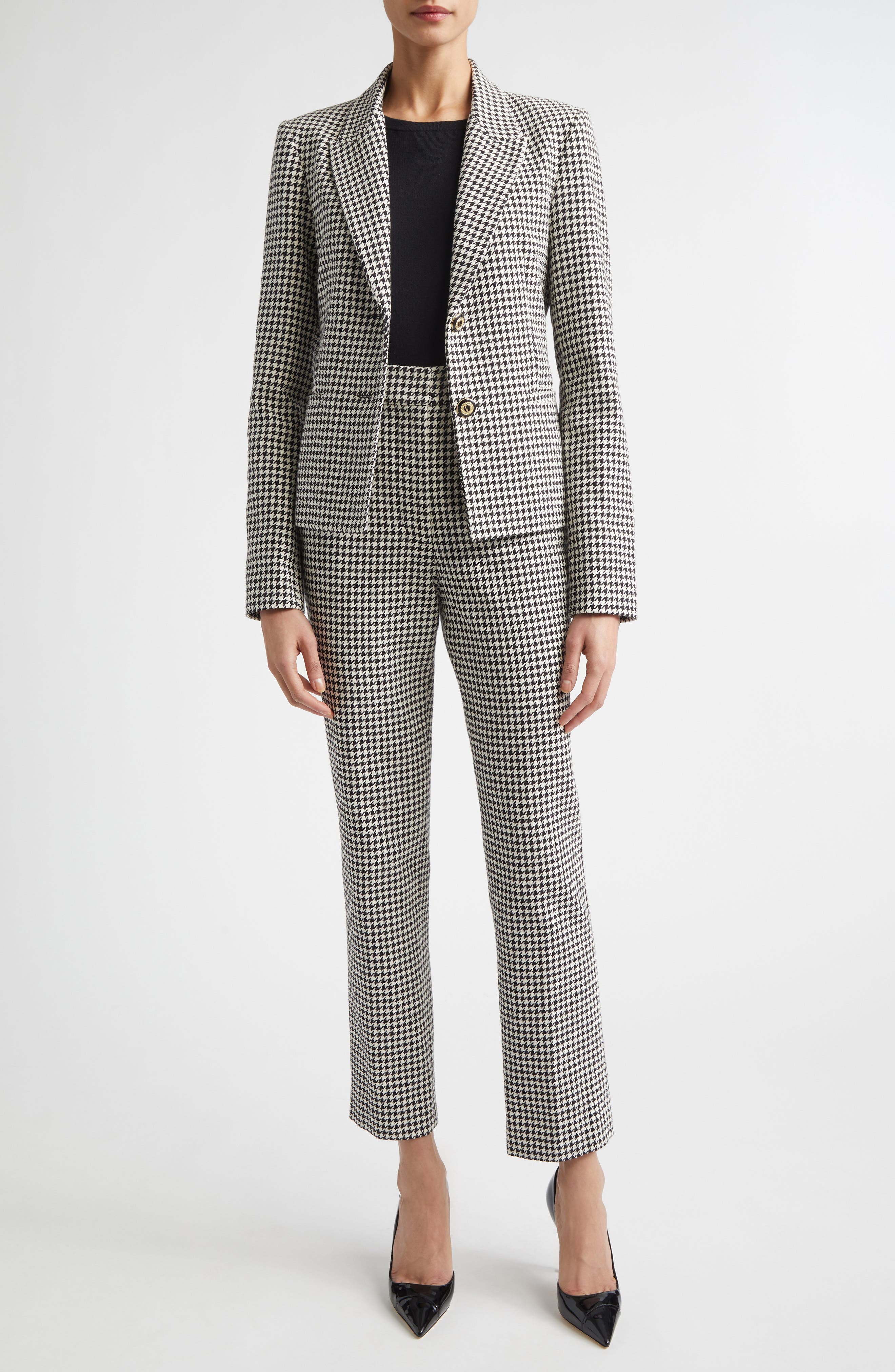 Vichy Houndstooth Cotton Blend Jacket - image 2