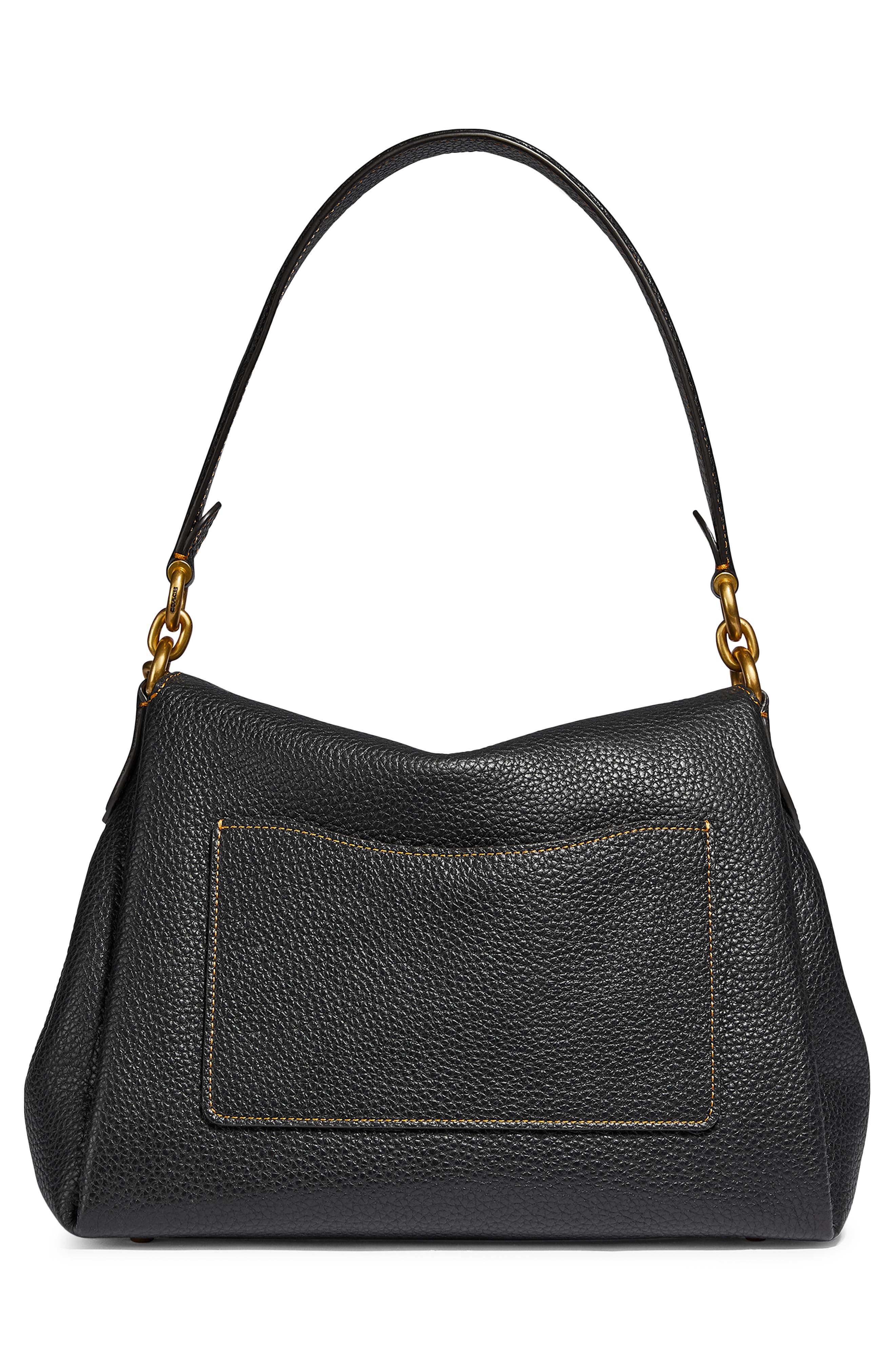 COACH May Pebble Leather Shoulder Bag, Alternate, color, 