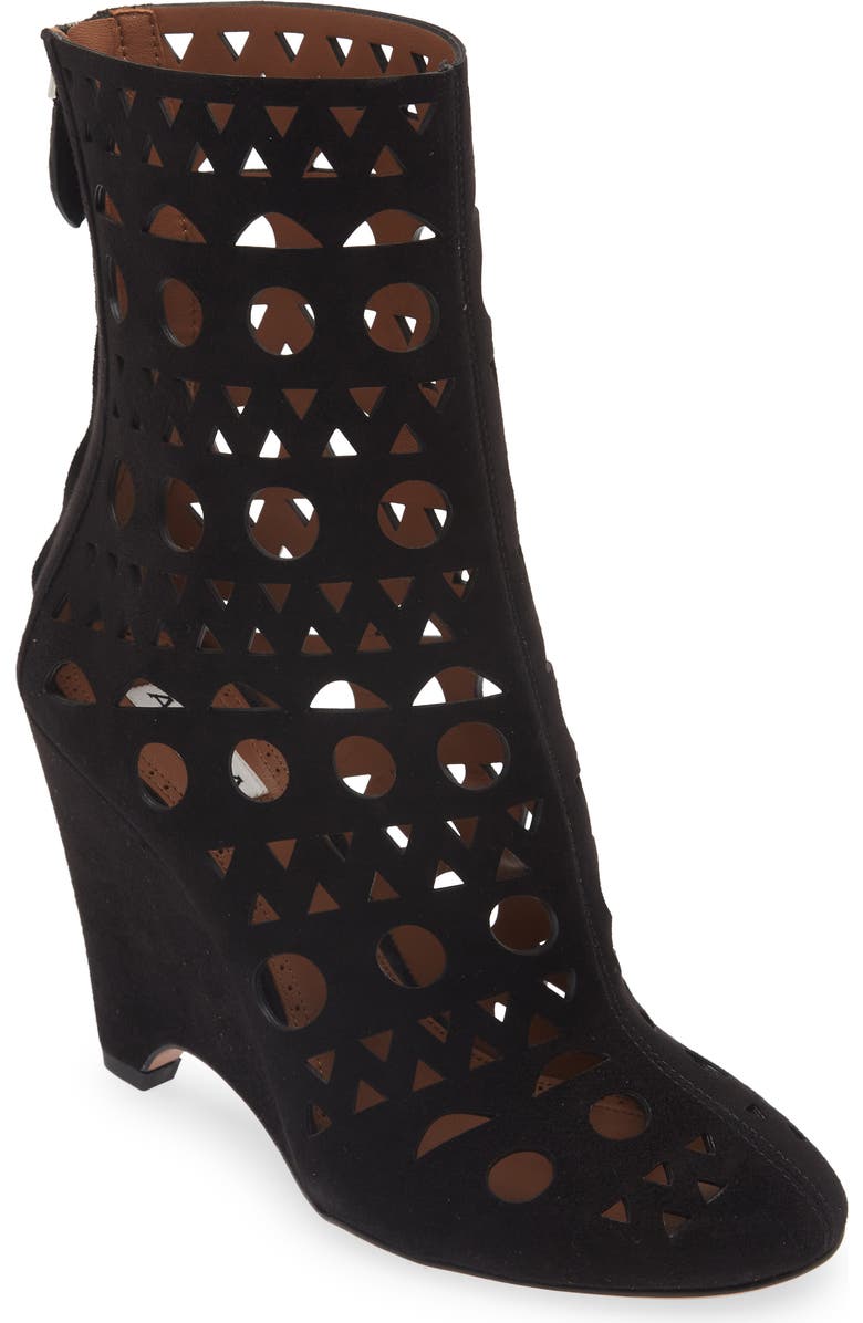 Alaïa Vienne Wedge Bootie, Main, color,