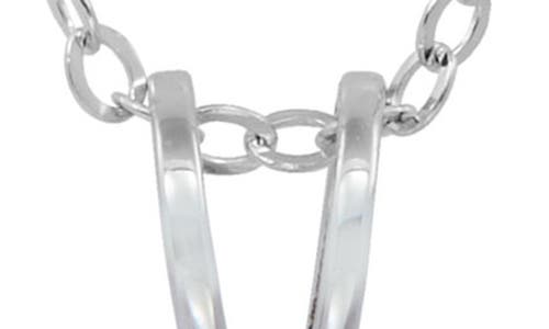 Savvy Cie Jewels 10k Gold Moissanite Solitaire Pendant Necklace In Silver