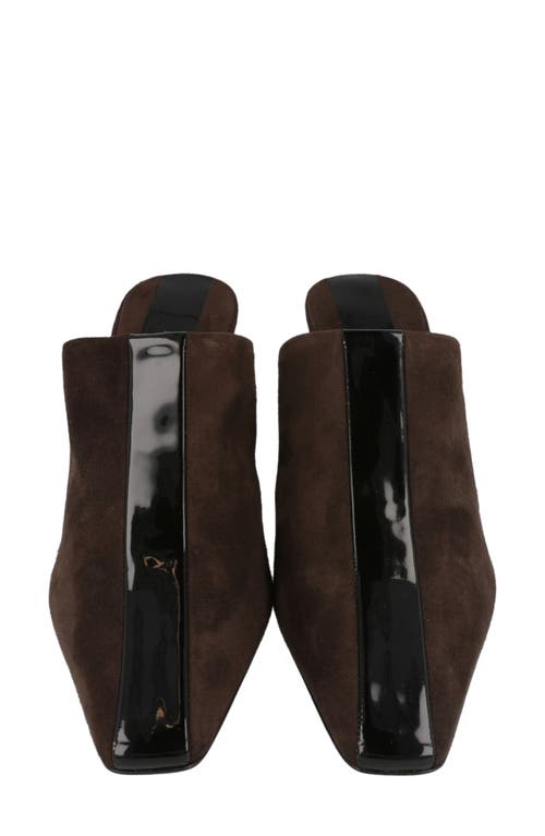 Ferragamo Graph Sophye Suede Mule In Brown