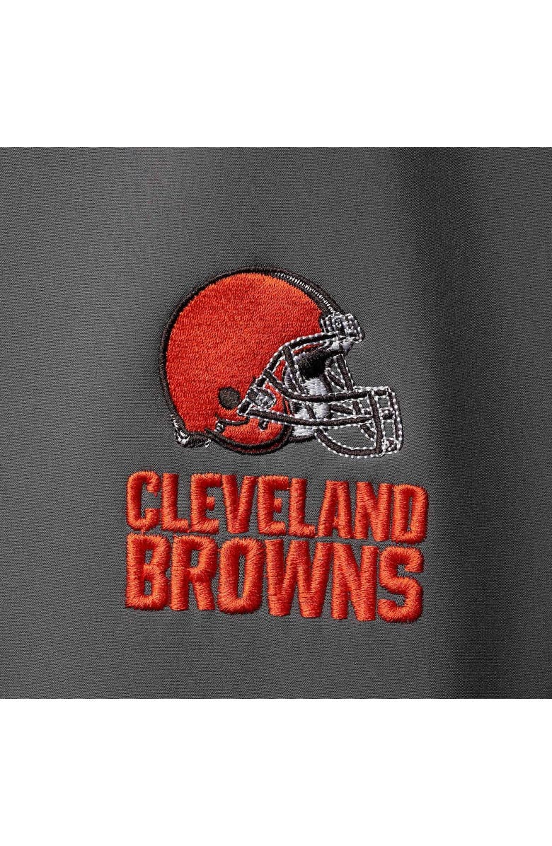 DUNBROOKE Men's Dunbrooke Charcoal Cleveland Browns Circle Archer Softshell Full-Zip Vest, Alternate, color, Charcoal