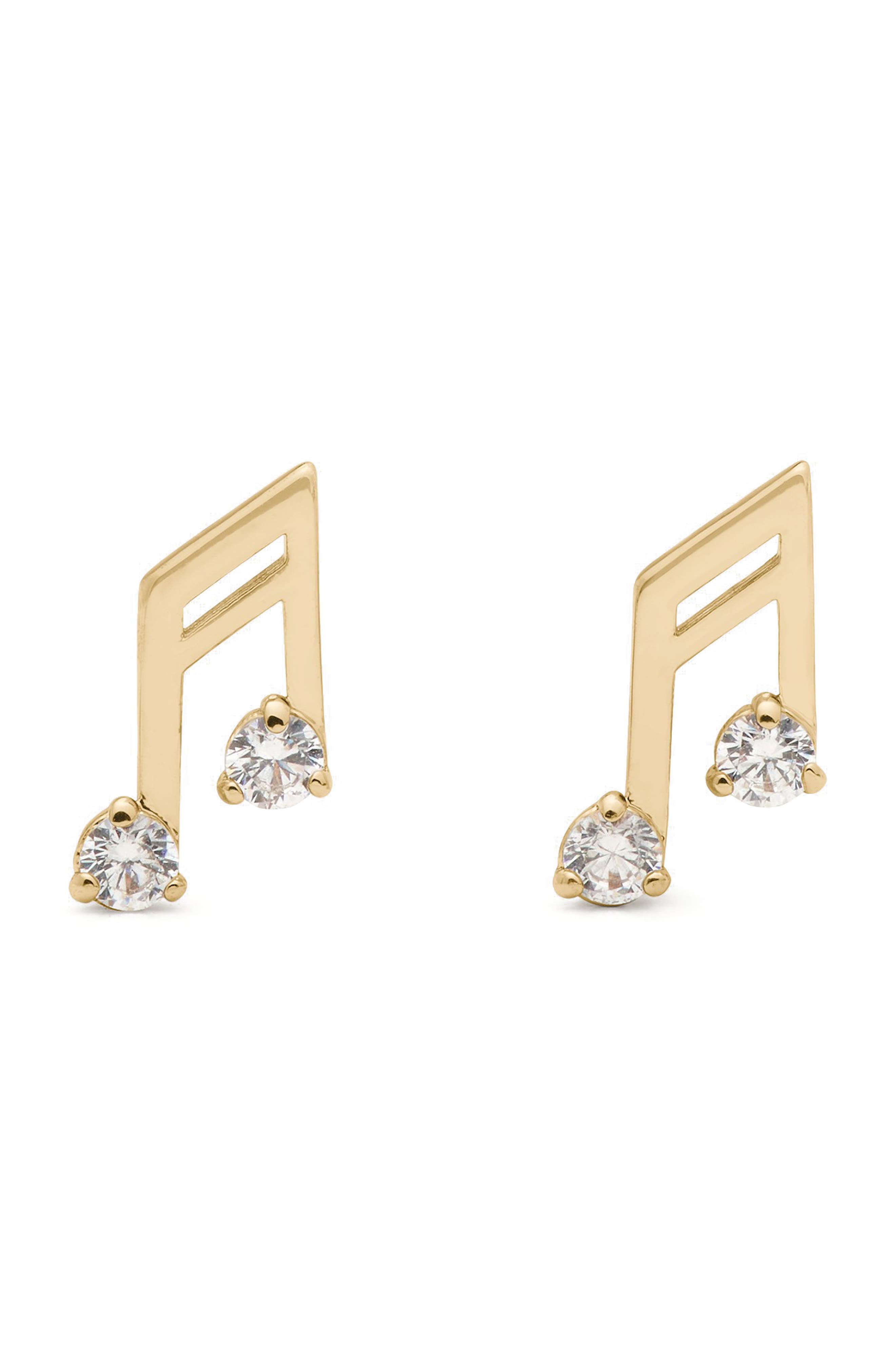 Kate Spade You're a Gem Music Note Stud Earrings (Women) | Nordstrom