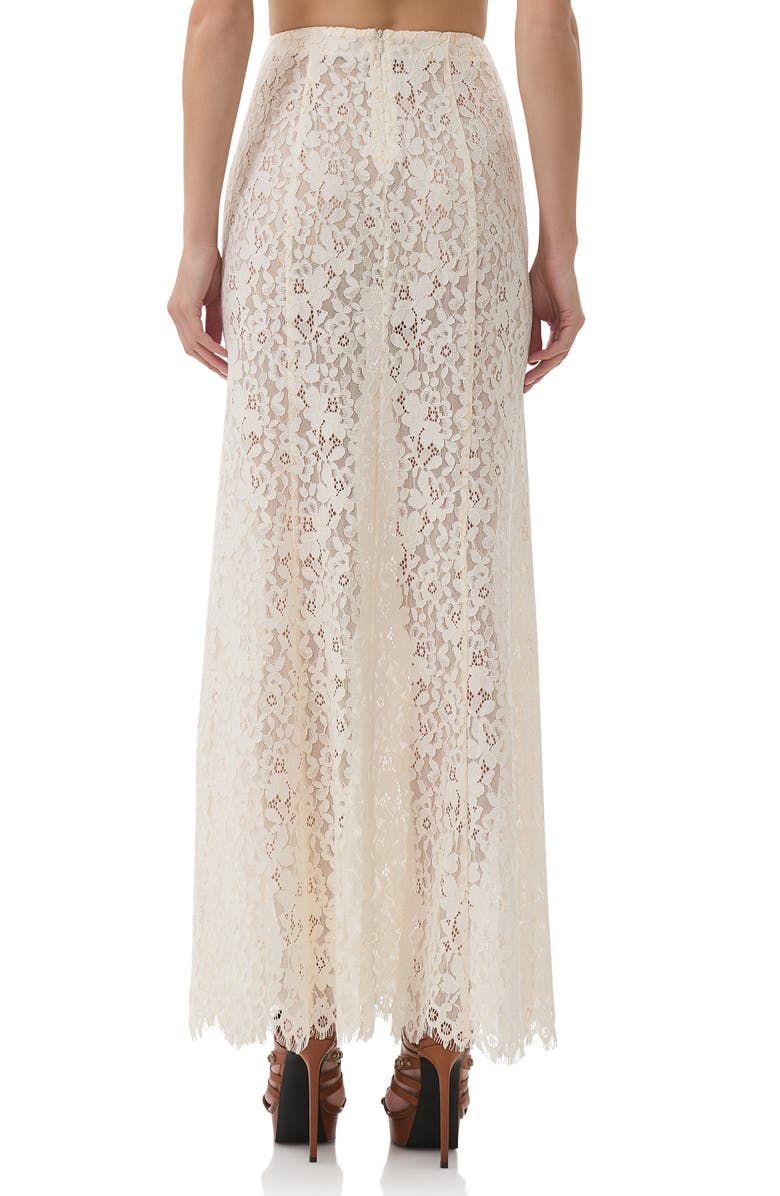 AFRM Oxford Semisheer Lace Maxi Skirt, Alternate, color, Gardenia