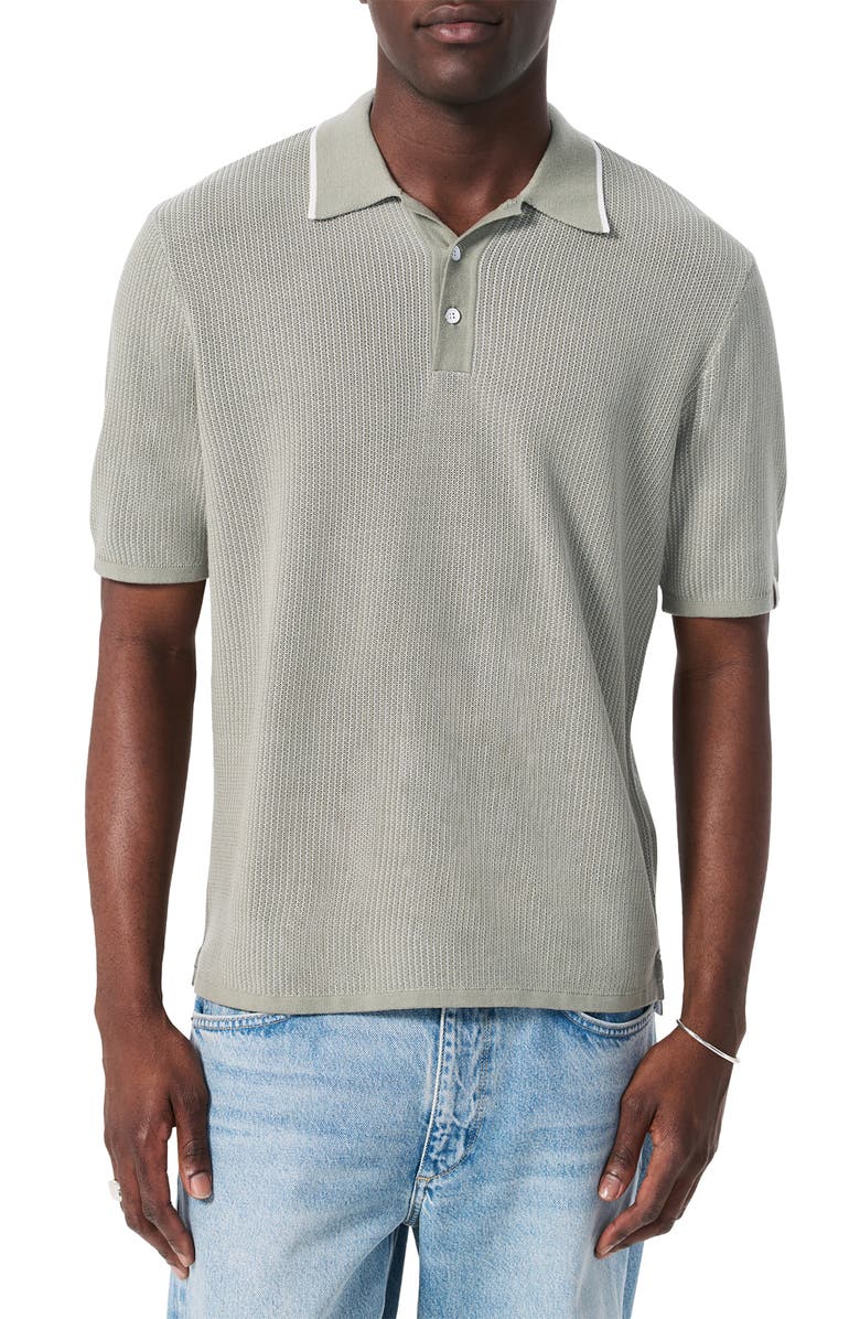 rag & bone Harvey Relaxed Polo, Main, color, Grey