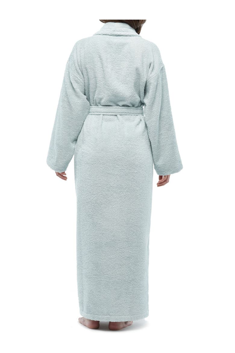 Womens Classic Shawl Collar Ankle Length Terry Bathrobe, Alternate, color, Seafoam