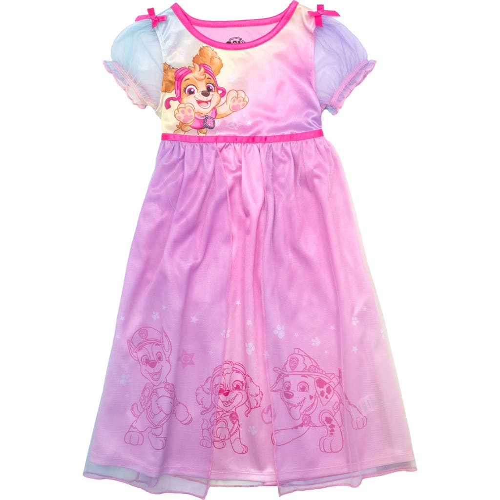 Ame Kids' Rainbow Skye Pajama Night Gown In Pink