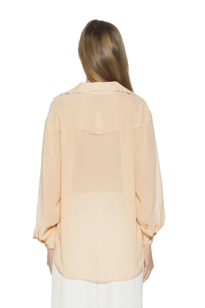 Atticus Sheer Button Up Shirt, Alternate, color, BEIGE