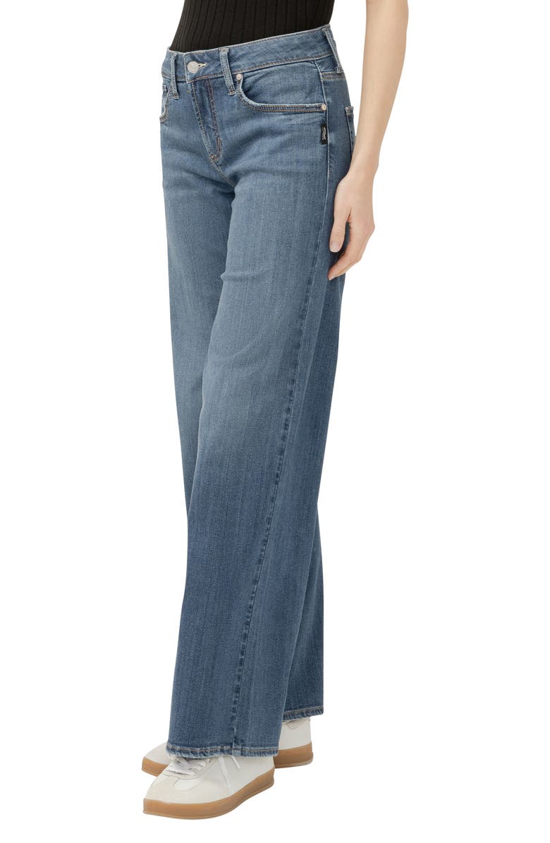 Silver Jeans Co. Suki Curvy Mid Rise Wide Leg Jeans, Alternate, color, 