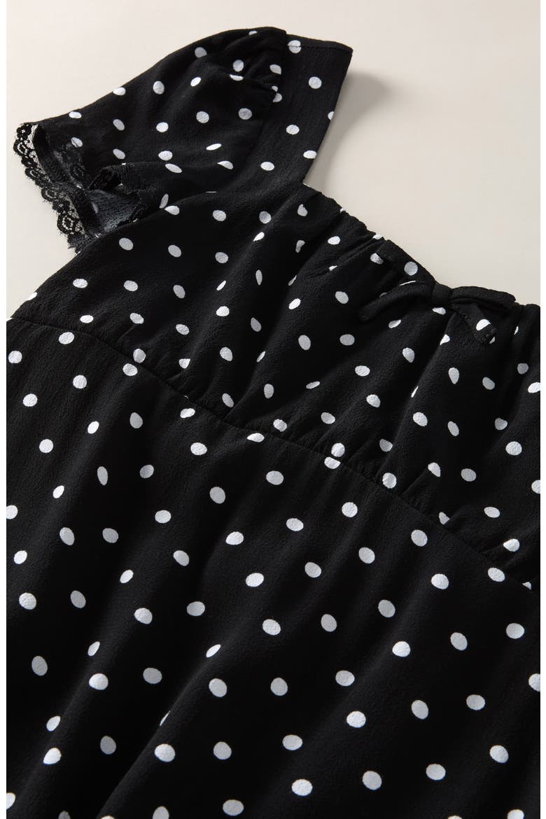 Kids' Sweetheart Minidress, Alternate, color, BLACK EVEN DOT