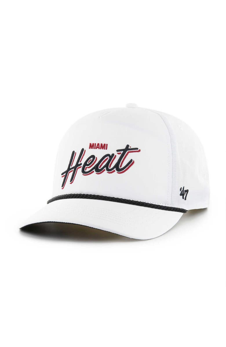 '47 Men's '47 White Miami Heat Fairway Hitch brrr Adjustable Hat, Main, color,