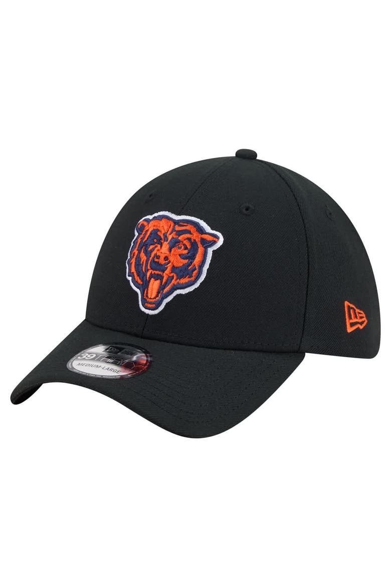 Men's New Era  Black Chicago Bears Core Team 39THIRTY Flex Hat, Main, color, Black