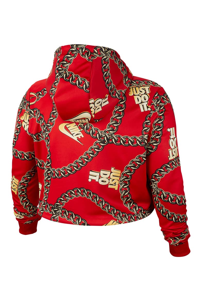 Sportswear Crop Hoodie, Alternate, color, UNIVERSITY RED/ UNIVERSITY RED