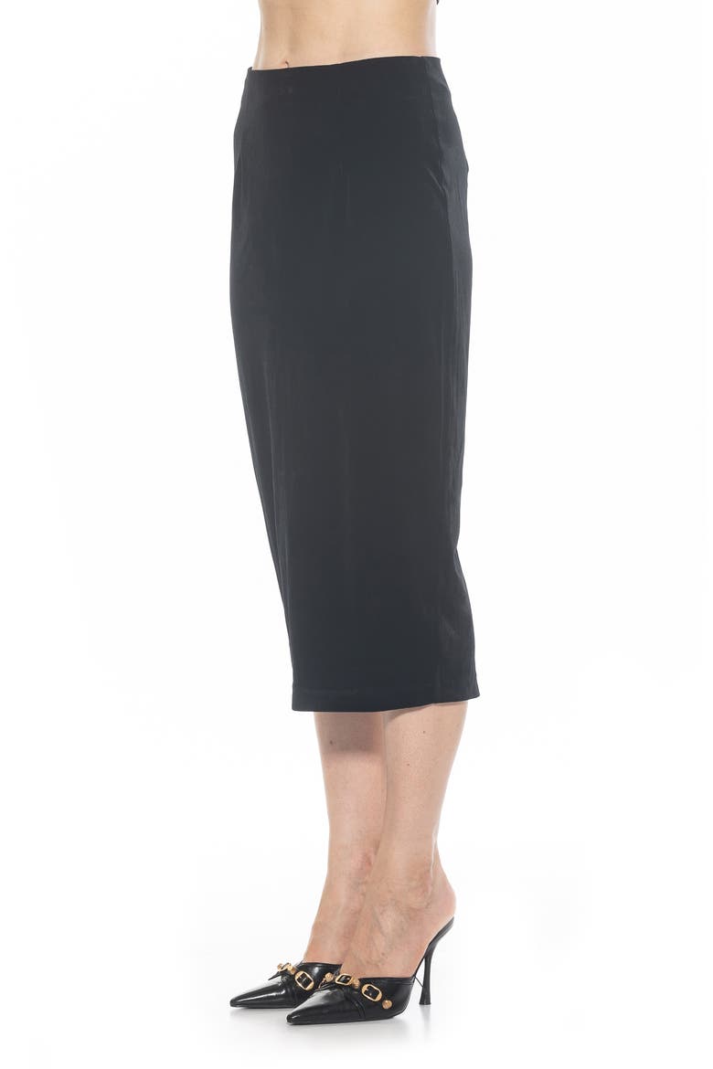 Jayden Velvet Midi Skirt, Alternate, color, BLACK