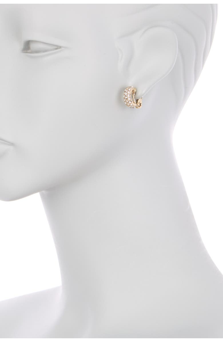 Lauren CZ Clip-On Huggie Hoop Earrings, Alternate, color,