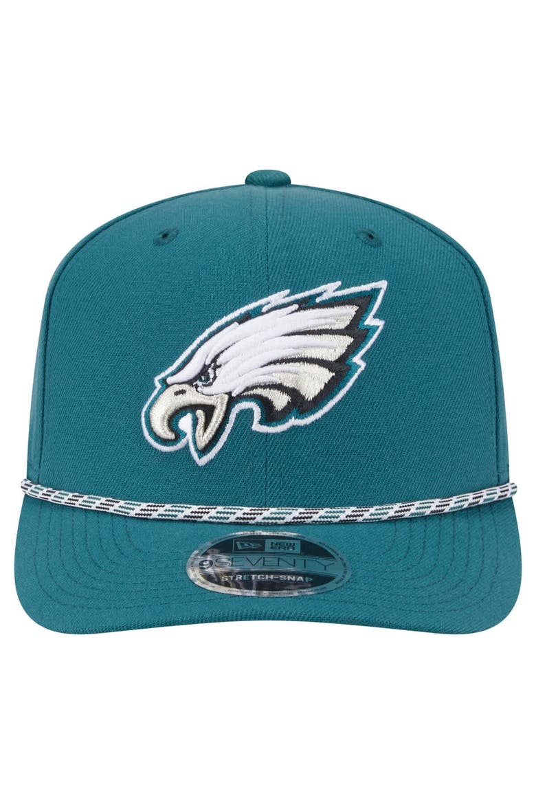 Men's New Era Midnight Green Philadelphia Eagles Gameday Multi Rope 9SEVENTY Stretch-Snap Hat, Alternate, color, Green