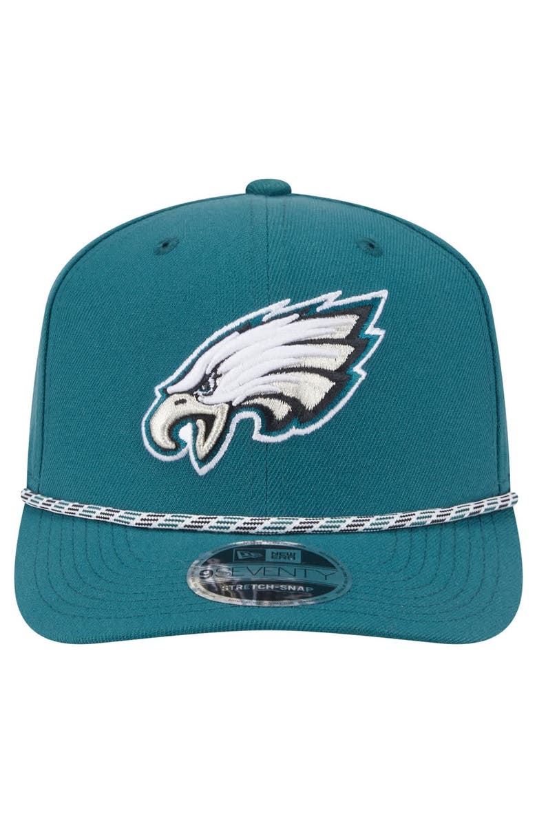 New Era Men's New Era Midnight Green Philadelphia Eagles Gameday Multi Rope 9SEVENTY Stretch-Snap Hat, Alternate, color, Green