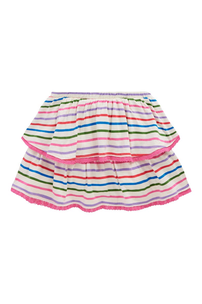 Kids' Stripe Cotton Tiered Skort, Alternate, color, MULTI STRIPE