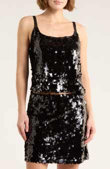 WAYF Sequin Crop Camisole