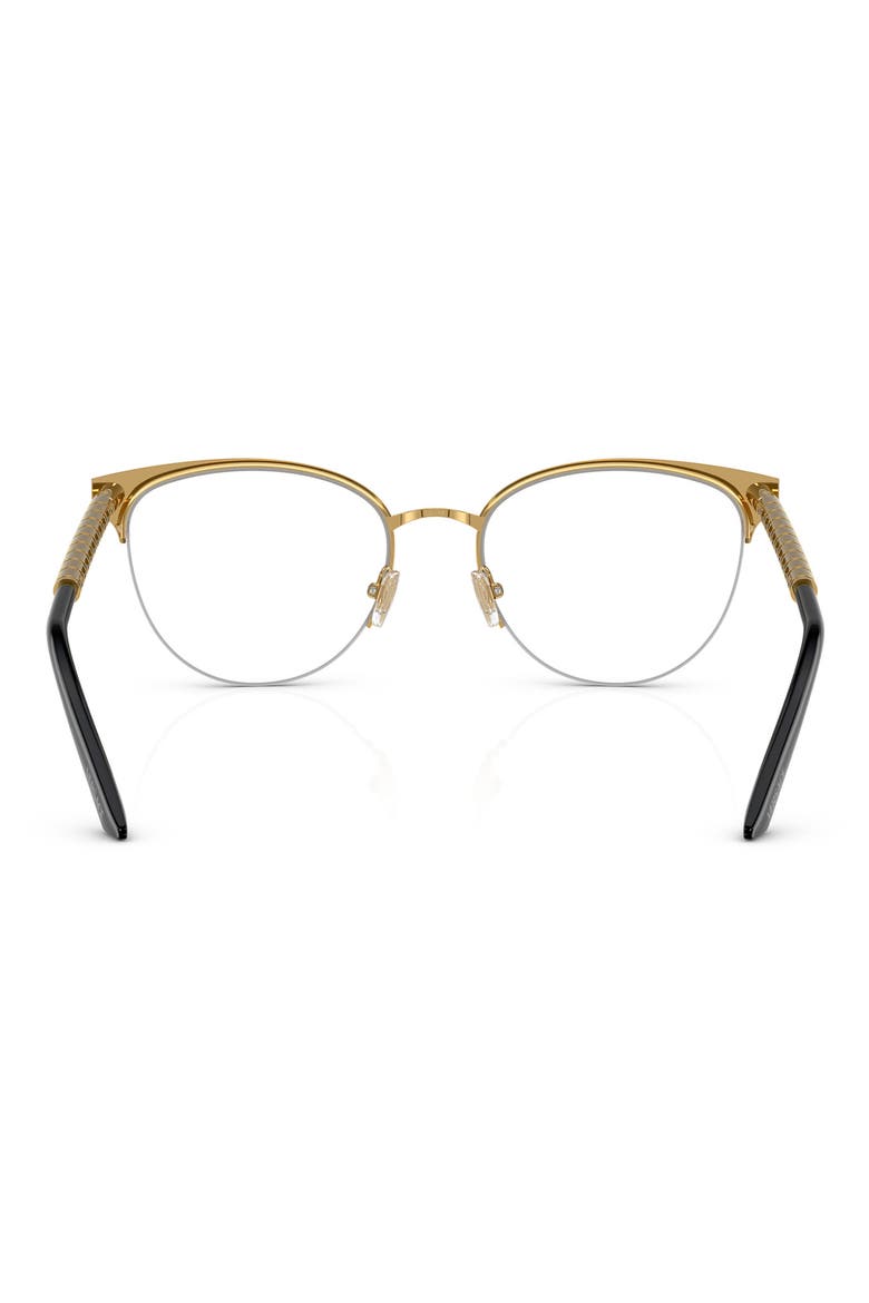 53mm Cat Eye Optical Glasses, Alternate, color, BLACK GOLD