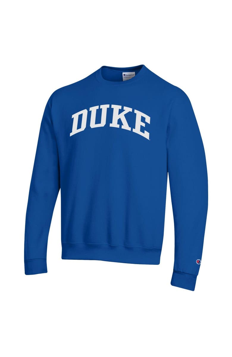 Champion Men's Champion  Royal Duke Blue Devils Basic Arch Fleece Pullover Sweatshirt, Alternate, color, Royal