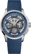 MIDO Multifort Skeleton Chronograph Automatic Rubber Strap Watch, 43mm