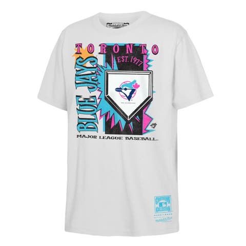 Youth Mitchell & Ness  White Toronto Blue Jays Cooperstown Neon Field Shock T-Shirt