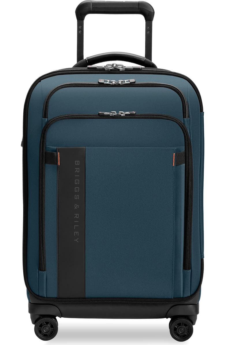 Briggs & Riley ZDX Essential 22-Inch Expandable Carry-On Spinner Suitcase, Main, color, Ocean