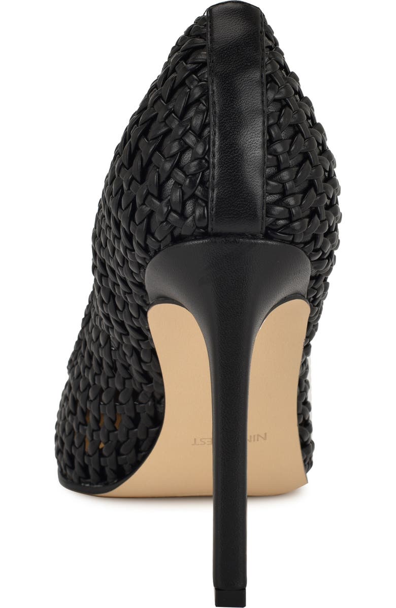 Nine West Tatiana Pointed Toe Pump, Alternate, color, Black Woven