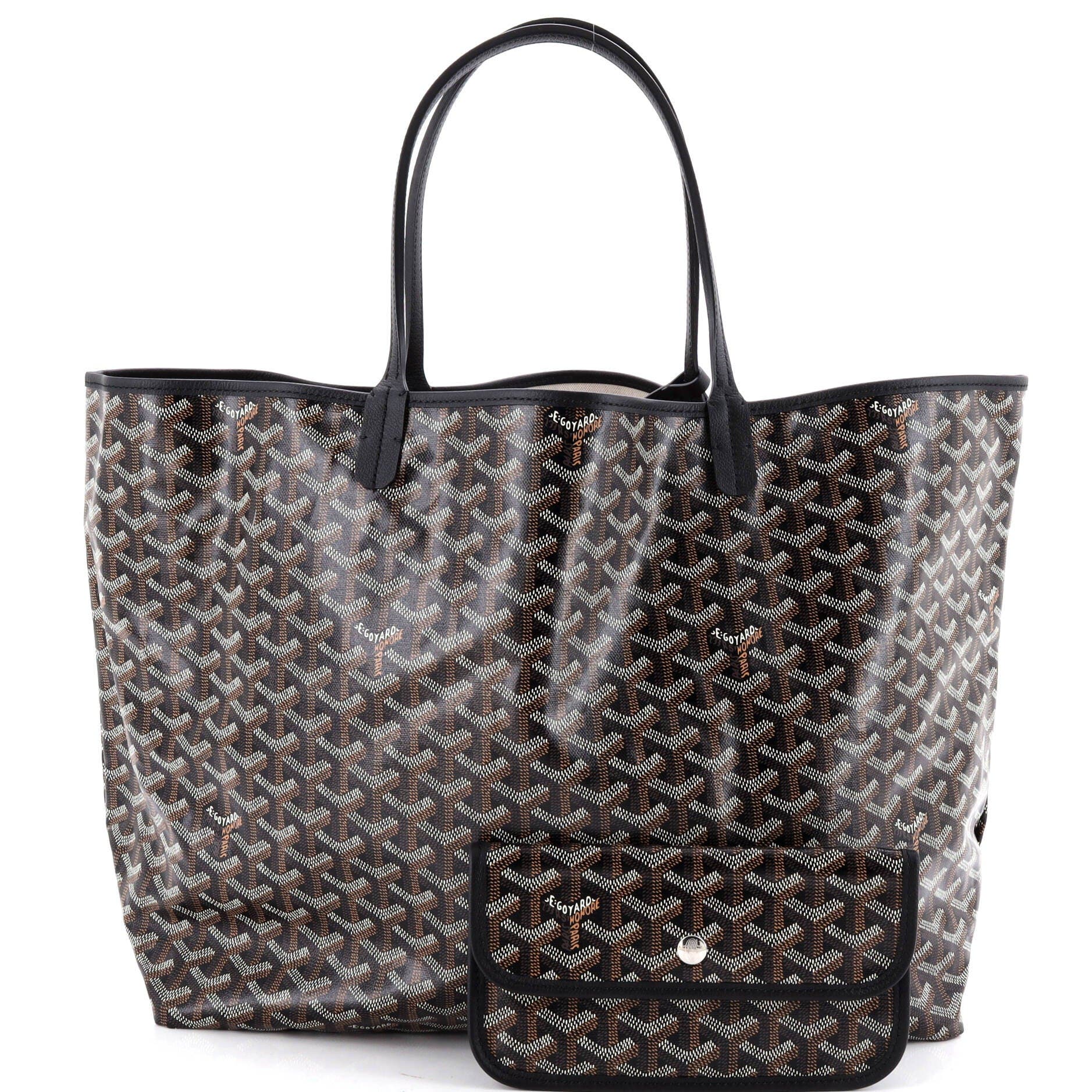 Pre-Owned Goyard Saint Louis Tote Coated Canvas GM, Alternate, color, Black