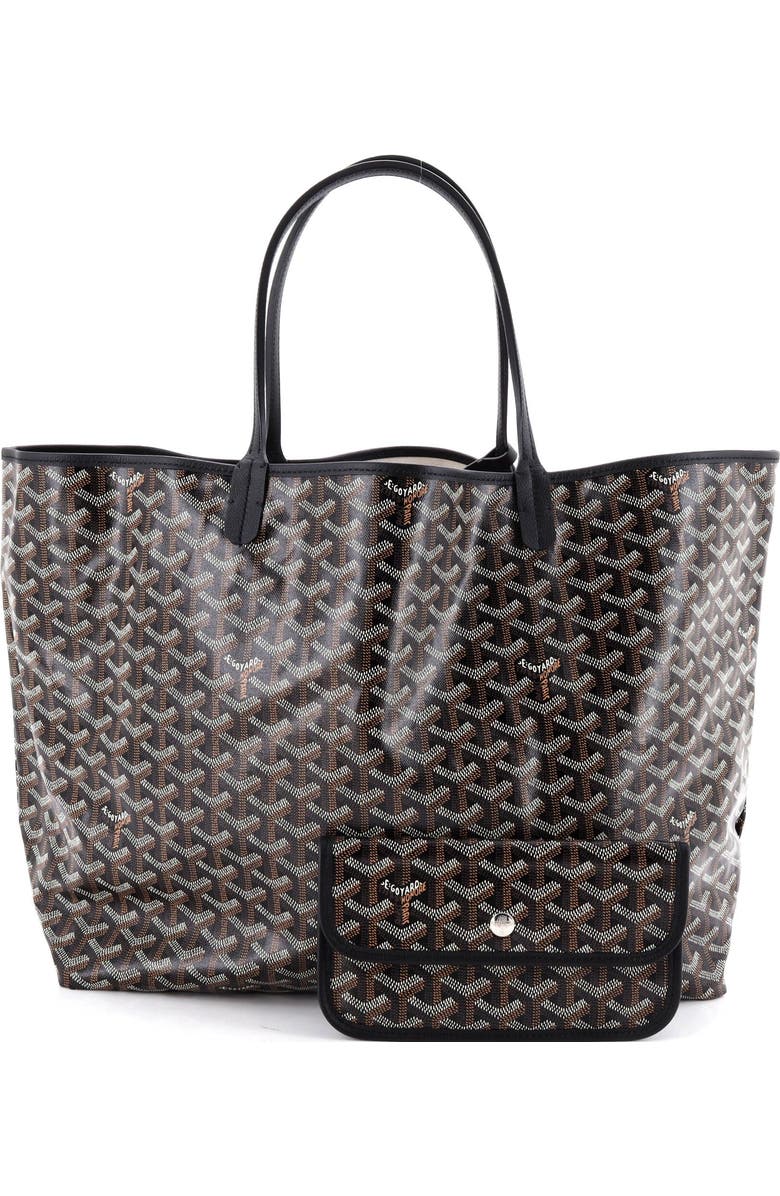 Pre-Owned Goyard Saint Louis Tote Coated Canvas GM, Alternate, color, Black